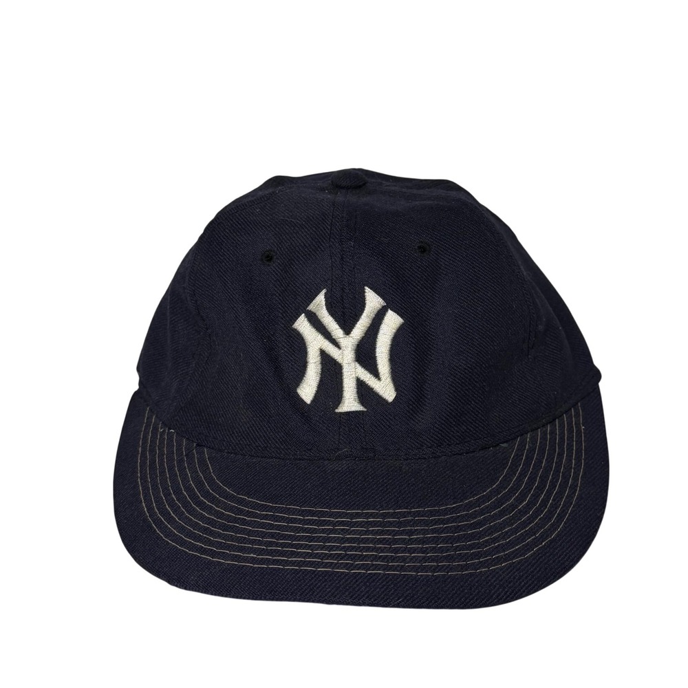 Vintage Ted Fletcher New York Yankees Navy Wool Fitted Hat MLB Korea Sz 7